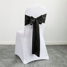 1pc Christmas/Wedding/Party Decorative Bowknot Chair Back Ribbon Sash