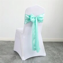 1pc Christmas/Wedding/Party Decorative Bowknot Chair Back Ribbon Sash
