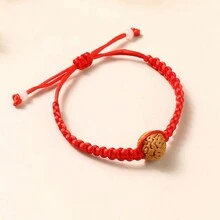 1 Miếng Thủ công Dệt Đào & Quả óc chó Vòng tay Với Đỏ  String - Nhiều màu - Xem 4