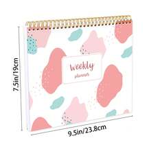 BUBU 1 Miếng Kế hoạch hàng tuần sổ tay - Hằng ngày Hàng tuần Chương trình nghị sự 52 sổ tay Hộp đựng Với Không gian Đối với Thời khoá biểu hàng ngày , Đến , Bữa ăn Kế hoạch Và Theo dõi , In - Hồng - Xem 10