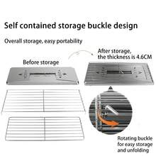 Foldable Stainless Steel Bbq Grill Set For Outdoor Camping And Home Gathering - Silver - View 6