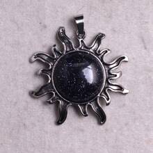 1 Pièce Collier Pendentif En Cristal Naturel En Forme De Soleil Pour Femmes Et Hommes, Pierre D'anniversaire Avec Cordon, Cadeau Spirituel Pour Noël Et Anniversaire, Carte Incluse