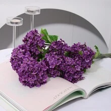 1個3朵頭人工繡球花,採用滌綸纖維材料、pe材料製成,適合用於學校、宿舍、辦公室、戶外派對、節日或生日裝飾,同時也適用於家庭、酒店、餐廳、客廳、臥室、婚禮、宴會、廚房或花園裝飾 - 彩色 - 查看 4