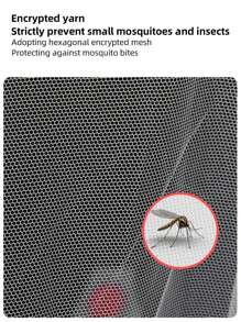 1pc Universal Baby Bassinet Mosquito Net With Mesh And Anti-Dust Fabric Cover, Including Storage Bag, Easy Carry, White, Suitable For All Seasons - White - View 3