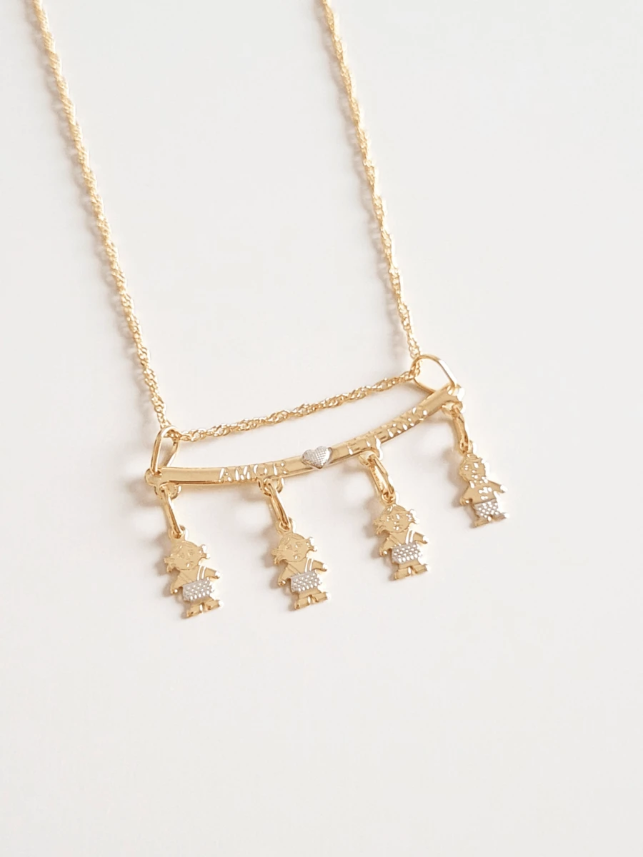 Pendant Necklaces - 3 CON GÁI VÀ 1 CON TRAI - Xem 1