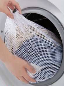 1 Túi Giặt Di Động Đa Năng Có Dây Rút Để Bảo Quản Và Bảo Vệ Quần Áo, Thích Hợp Cho Nhiều Kích Cỡ Quần Áo - trắng - Xem 6