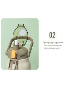 1300毫升316l保溫水瓶,冷熱外出運動真空瓶旅行保溫杯,帶吸管杯和手提保溫杯 - 彩色 - 查看 6