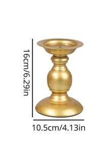 1pc Vintage European Style Iron Candle Holder/Candle Stand, Candlelight Dinner Photography Prop, Candlelight Dinner Wedding Table Decor, Room Decor/Home Decor/Dining Table Decor/Wedding Candle Decor, Suitable For Weddings, Holidays, Home Tabletop Decor, Parties, Weddings, Girlfriend Gifts/Winter Gifts, Thanksgiving/Christmas/Halloween - Gold - View 13