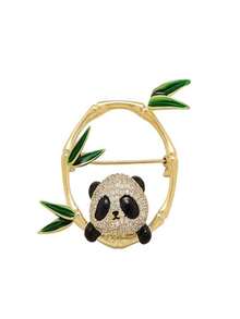 New Chinese Style Cute Panda Brooch With High Rise Bamboo Panda Breast Flower New Product (One Independent Packaging) - one-size - View 6