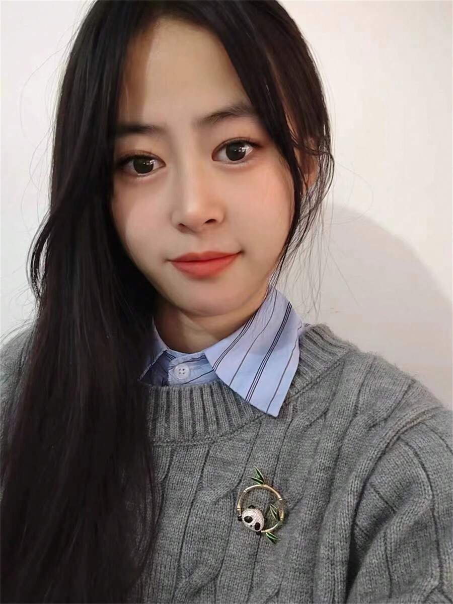 New Chinese Style Cute Panda Brooch With High Rise Bamboo Panda Breast Flower New Product (One Independent Packaging) - one-size - View 1