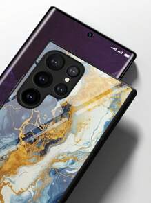 1入組圖案玻璃手機殼,適用於蘋果和三星型號 - 彩色 - 查看 3