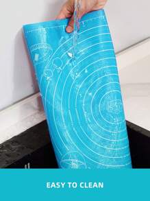 1pc Non-Slip Mixing Dough Mat, Anti-Stick Kitchen Flour Mat, Baking Pastry Mat, Rolling Pin Board, In Purple/Blue/Pink/White, Valentine's Day Party, Home Decor, Home Gifts - Purple - View 6