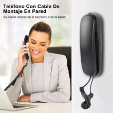 Telefonos Fijos Alambrico Casa Oficina Modernphone Negro - Negro - Ver 5