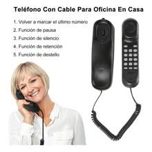 Telefonos Fijos Alambrico Casa Oficina Modernphone Negro - Negro - Ver 4