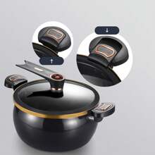 Tao Jing Plump Micro-Pressure Cooker, Household Multifunctional Large Capacity Stew Pot, 28CM Non-Stick Cooking Pot, Suitable For Gas And Induction Cooker - Black - View 1