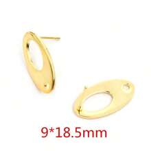 10 pièces Supports d'oreille en acier inoxydable géométriques polygonaux pour la fabrication de bijoux de boucles d'oreille DIY