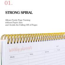 BUBU 1 Miếng Kế hoạch hàng tuần sổ tay - Hằng ngày Hàng tuần Chương trình nghị sự 52 sổ tay Hộp đựng Với Không gian Đối với Thời khoá biểu hàng ngày , Đến , Bữa ăn Kế hoạch Và Theo dõi , In - Hồng - Xem 9