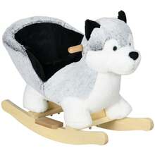 HOMCOM Baby Rocking Horses & Animals - Grey - View 3
