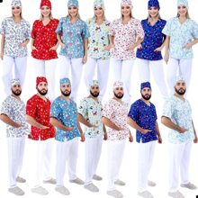 Pijama Cirúrgico Scrub Privativo Conjunto Hospitalar - Azul - Visão 8