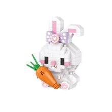 500 pièces/set Cute Animal Mini Blocs de construction ABS, Jouets de construction miniatures de chiens & chats DIY, Cadeau de décoration de maison créative pour anniversaire, fêtes, Saint-Valentin, Nouvel An chinois, Rentrée des classes