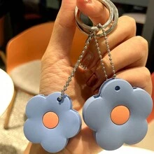 Cute 1pc Flower Keychain Key Cover, Multicolor Flower Design Pvc Rubber Keychain Cover, Universal For Car Key/Door Key, Creative Gift For Men And Women Car Accessories Bag Charm School Goth Y2k Bag Accessories Lanyards With Id Holder Car Accessories Bag Charms Christmas