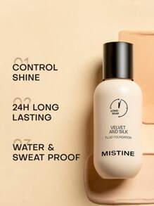 MISTINE 30g天鵝絨液狀粉底,遮瑕補濕不易脫妝控油持久,保濕防水,啞緻效果,適合油性肌膚,1盒裝 - NN120S - 查看 2