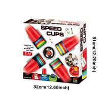 Quick Cups Games For Kids,Classic Stacking Cup Game For Kids Flying Stack Cup Parent-Child Interactive Game With 24 Picture Cards, 30 Cups - Multicolor - View 2
