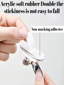 Toilet Seat Lifter & Handle Set, Fit For Most Types Of Toilets, Bathroom Accessories - Silver - View 5