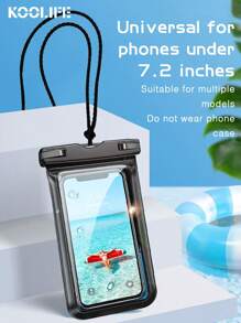 Custodia impermeabile per telefono con schermo touch sensitivo, tracolla e design ad airbag, adatta per vari telefoni, ideale per nuoto, deriva, surf, nero per vacanze estive, immersioni, nuoto, custodia per telefono da spiaggia