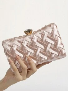 Túi cầm tay xích dệt mới cho phụ nữ, túi xách dự tiệc thời trang và đa năng, túi đựng váy cưới và sườn xám - Nhiều màu - Xem 2