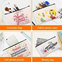 5/10/15/20/30/40/50入組自己的diy儲物袋,簡約大方,個性化伴娘婚禮禮物袋,化妝袋,簡單的旅行收納袋,純色化妝錢包,大容量旅行化妝袋：室外美容的完美匹配！適合婚禮,生日,海灘和假期,是家人和朋友的最佳禮物。這個大書包適合學生,返校和教師。它是一個具有新穎設計和大容量的便攜式休閒儲物手提袋。它是一個理想的購物袋。適用於男女,情侶,日常使用,約會,生日,節日,返校,夏季,假期,海灘,旅遊,通勤,商務,學生,野餐,露營,超市和日常收納。 - 米色 - 查看 3