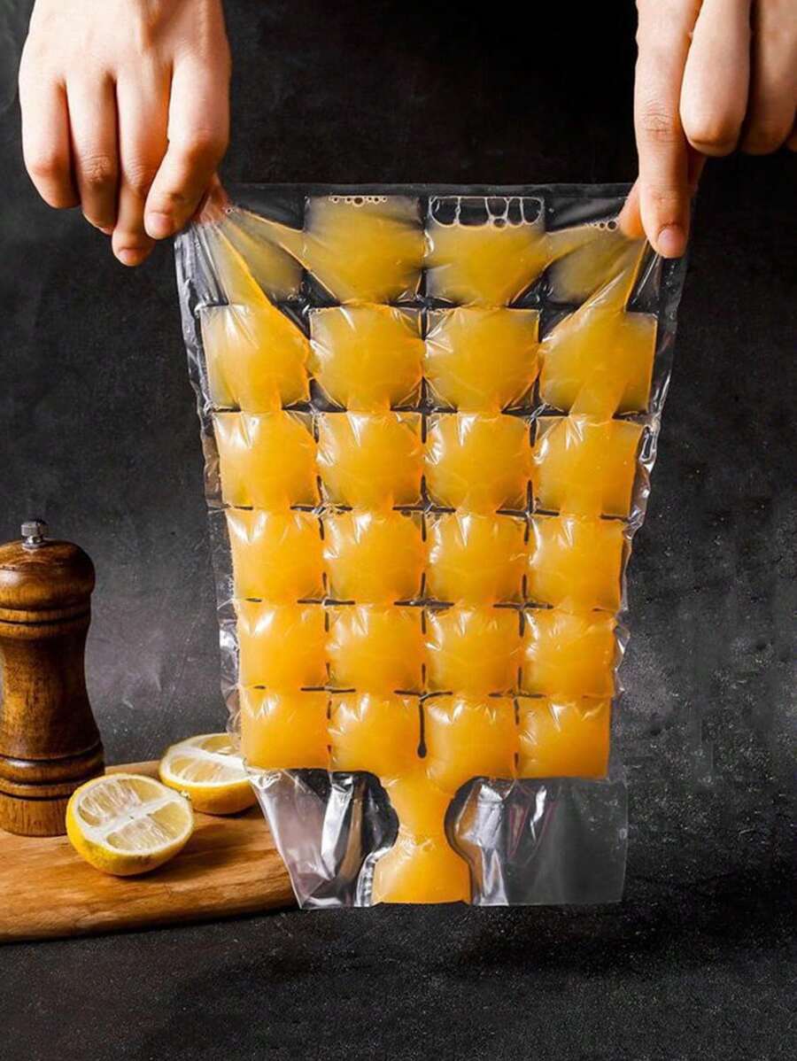 10pcs Disposable SelfSealing Ice Cube Tray Bags For Food & Fruit And