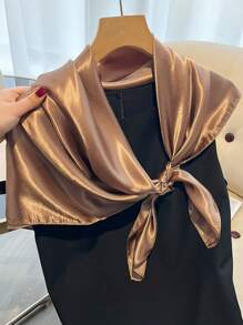 1pc Imitate Silk Solid 90 Color Bandana, Sunscreen, Light Cardigan, All-Match Decoration Scarf Bandana,Hair Band,Head Band Ideal For Dressing Up Your Look - Multicolor - View 17