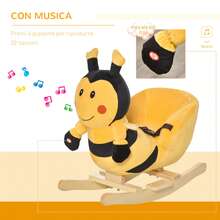 HOMCOM Baby Rocking Horses & Animals - Yellow - View 7