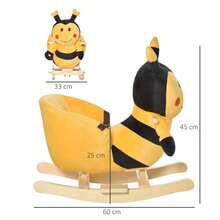 HOMCOM Baby Rocking Horses & Animals - Yellow - View 5
