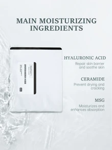 HomeFacialPro Ordinary Hyaluronic Acid Sodium Hydrating Mask Sheet 5pcs/Box, Moisturizing & Repairing Dry Skin Suitable For Men And Women - White - View 3