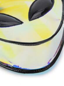 Funky Alien Backpack For Women Holographic Triangle Rucksack  Girls Casual Transparent Bag Rave Backpack - Multicolor - View 9