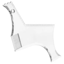 1pc Beard Shaping & Styling Tool With - Hypoallergenic Precision Edging & Line Up Guide For Symmetric Beard, Mustache, Goatee - Use With Razor, Electric Trimmer Or Clippers, No Power Needed - Durable, Easy To Clean - For Men - White - View 8