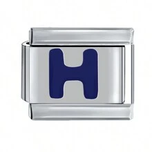 1入組信件傳統經典款模塊魅力手鐲,手工鏈接diy製作復古配飾 - 黑色 - 查看 45