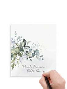 20/40/50pcs-Collections Greenery Watercolor Place Cards For Wedding Or Party, Seating Place Cards For Tables, Scored For Easy Folding,3.54inch*3.93inch,Halloween, Christmas, Thanksgiving And Harvest Festival Gifts And Decorations,Autumn,Fall