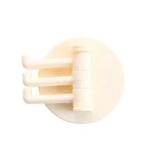 4 Móc treo đồ 3 nhánh không gây hư hại, có thể xoay, móc đa năng cho phòng tắm và nhà bếp - móc dính - Xem 10