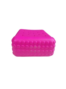 Bolso mini de EVA, bolso de mano con adorno de dibujos animados de color desmontable, bolsa de almacenamiento impermeable y accesorios con estilo, bolsa de almacenamiento multifuncional portátil, bolsa de goma de dibujos animados a juego, ideal para viajes, bolsas de mujer para vacaciones y días festivos, necesidades de playa, esenciales de playa, cosas de playa y esenciales de verano, la mejor bolsa para mujeres para ambiente de playa