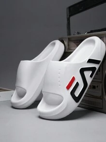 Men Summer Indoor Slippers Non-Slip Bathroom Shower Sandals Thickened Bottom Height Increasing Slippers Casual Fashionable Style For Outdoor Use