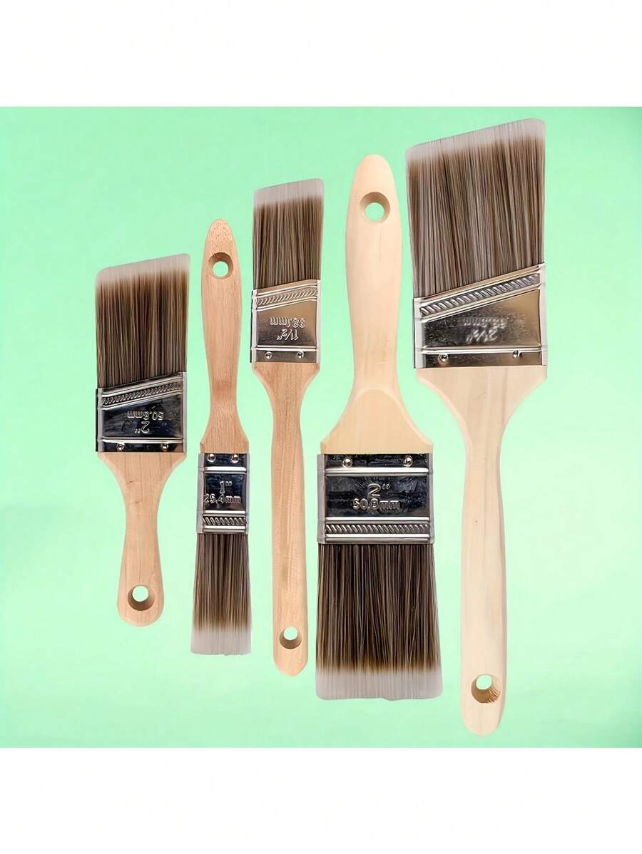 5-Piece Professional-Grade Paint Brush Set - Perfect For Any Project!