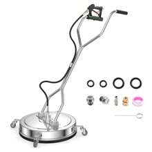20" Pressure Washer Surface Cleaner Stainless Steel Power Cleaner Attachment - Silver - View 1