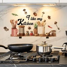 Creative Kitchen English Wall Stickers - Removable And Self-Adhesive Home Decor For Office, Restaurant, And Home - Multicolor - View 3