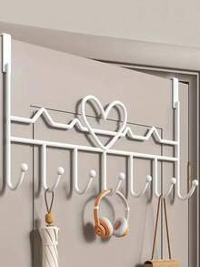 1pc 7-Hook Over Door Organizer - Great For Hanging Towels, Clothes, Hats, Purses, Robes, Random Color - Multicolor - View 3