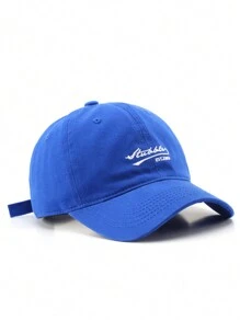 1pc Unisex Gray Sun Protection Fashion Baseball Cap With Letter Pattern Casual
