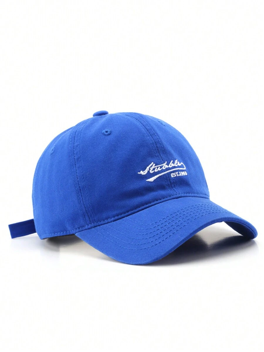 1pc Unisex Gray Sun Protection Fashion Baseball Cap With Letter Pattern Casual