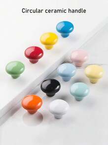 1入組陶瓷圓形單孔抽屜拉手